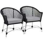 2 Poltronas Chile Em Corda Náutica Alumínio Trama Original