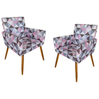 2 Poltronas Decorativas Cadeira Moderna Para Salão E Manicure