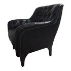 2 Poltronas Decorativas Com Tachas E Pés De Madeira Tecido Si