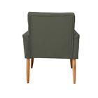 2 Poltronas Decorativas Nina Suede Cinza Para Escritório
