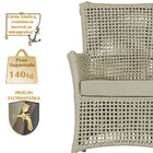 2 Poltronas E 1 Mesa Igapó Em Alumínio Pintura Fendi Corda Ná