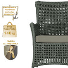 2 Poltronas E 1 Mesa Igapó Em Alumínio Pintura Fendi Corda Ná