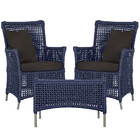 2 Poltronas E 1 Mesa Igapó Em Alumínio Pintura Fendi Corda Ná