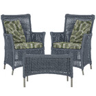 2 Poltronas E 1 Mesa Igapó Em Alumínio Pintura Fendi Corda Ná