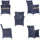 2 Poltronas E 1 Mesa Igapó Em Alumínio Pintura Fendi Corda Ná