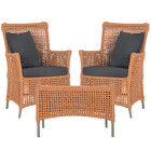 2 Poltronas E 1 Mesa Igapó Em Alumínio Pintura Fendi Corda Ná