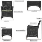 2 Poltronas E 1 Mesa Igapó Em Alumínio Pintura Marrom Corda N