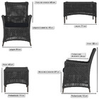 2 Poltronas E 1 Mesa Igapó Em Alumínio Pintura Marrom Corda N