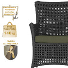 2 Poltronas E 1 Mesa Igapó Em Alumínio Pintura Marrom Corda N