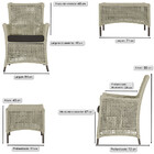 2 Poltronas E 1 Mesa Igapó Em Alumínio Pintura Marrom Corda N