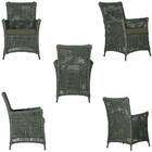 2 Poltronas E 1 Mesa Igapó Em Alumínio Pintura Preta Corda Ná