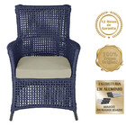 2 Poltronas E 1 Mesa Igapó Em Alumínio Pintura Preta Corda Ná