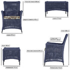 2 Poltronas E 1 Mesa Igapó Em Alumínio Pintura Preta Corda Ná