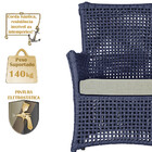 2 Poltronas E 1 Mesa Igapó Em Alumínio Pintura Preta Corda Ná