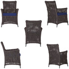 2 Poltronas E 1 Mesa Igapó Em Alumínio Pintura Preta Corda Ná