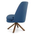 2 Poltronas Ka Madeira Pérsia B170 Suede Azul