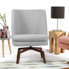 2 Poltronas Ka Madeira Pérsia C315 Linho Cinza Claro