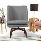 2 Poltronas Ka Madeira Pérsia C416 Linho Cinza Escuro