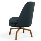 2 Poltronas Ka Madeira Pérsia C465 Linho Chumbo