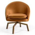 2 Poltronas Ka Madeira Rafa B262 Veludo Telha