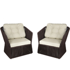 2 Poltronas New York Em Corda Náutica, Alumínio E Assento Est