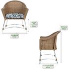 2 Poltronas Roma E 1 Mesa De Área Varanda Jardim Edícula Oliv