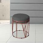 2 Poltronas Sala De Estar Nina Com Puff Aramado Cinza