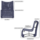 2 Poltronas Texas Em Alumínio Corda Náutica Pintura Preta Tra