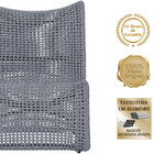 2 Poltronas Texas Em Alumínio Corda Náutica Pintura Preta Tra