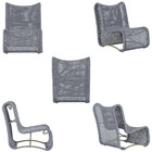 2 Poltronas Texas Em Alumínio Pintura Fendi Corda Náutica Tra