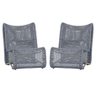 2 Poltronas Texas Em Alumínio Pintura Fendi Corda Náutica Tra