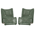 2 Poltronas Texas Em Alumínio Pintura Fendi Corda Náutica Tra