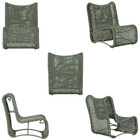 2 Poltronas Texas Em Alumínio Pintura Fendi Corda Náutica Tra