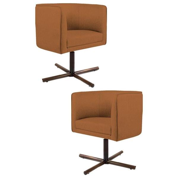 2 Poltronas Xis Madeira Betina B-262 Veludo Telha