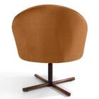 2 Poltronas Xis Madeira Rafa B-262 Veludo Telha