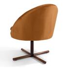 2 Poltronas Xis Madeira Rafa B-262 Veludo Telha