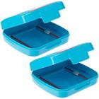 2 Porta Cotonetes Portátil Para Viagem Acessórios Com Elástic