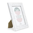 2 Porta Retrato Violeta Detalhe Tipo Mármore Branco 10x15 Pra