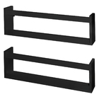 2 Prateleira Mdf Preto Bonecas Barbie Brinquedo 60x20x7