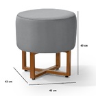 2 Pufes Banqueta Banquinho Sala Decoração Pes Ferro Dourado C