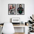 2 Quadros Decor Personag Coringa E Arlequina 21x30 Luven Bra