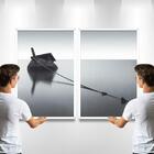 2 Quadros Decorativos Barcos Ii 60x90x2,8 Pvc Luven Bra