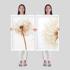 2 Quadros Decorativos Dente De Leão 01 60x90x2,8 Luven Bra