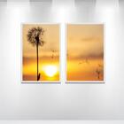 2 Quadros Decorativos Dente De Leão 04 60x90x2,8 Luven Bra