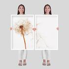 2 Quadros Decorativos Dente De Leão 06 60x90x2,8 Luven Bra