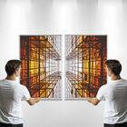 2 Quadros Decorativos Edifícios 60x90x4,4 Canvas Luven Bra