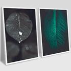 2 Quadros Decorativos Folhas 60x90x2,8 Pvc Luven Bra