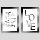 2 Quadros Decorativos Frases De Impacto 21x30 Pvc Luven Bra