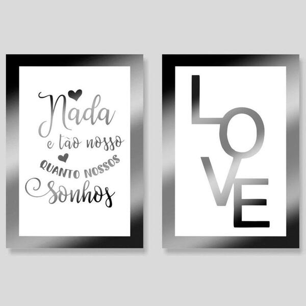 2 Quadros Decorativos Frases De Impacto 21x30 Pvc Luven Bra