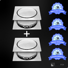 2 Ralo Inteligente Sistema Clic 10x10 Aço Inox Para Banheiro